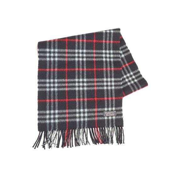 Burberry Navy Tartan Cashmere Scarf - Picture 3 of 10
